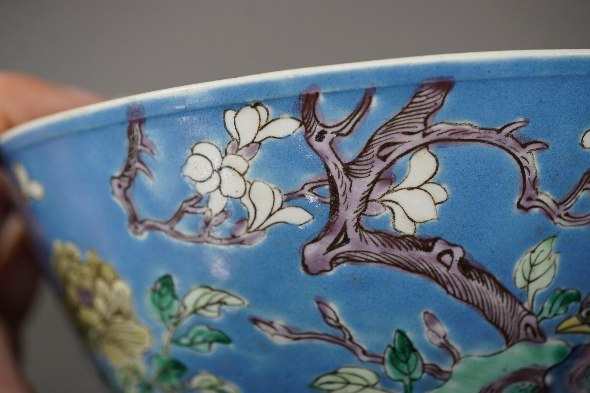 An unusual Chinese famille verte bowl, Guangxu mark, probably Republic Period